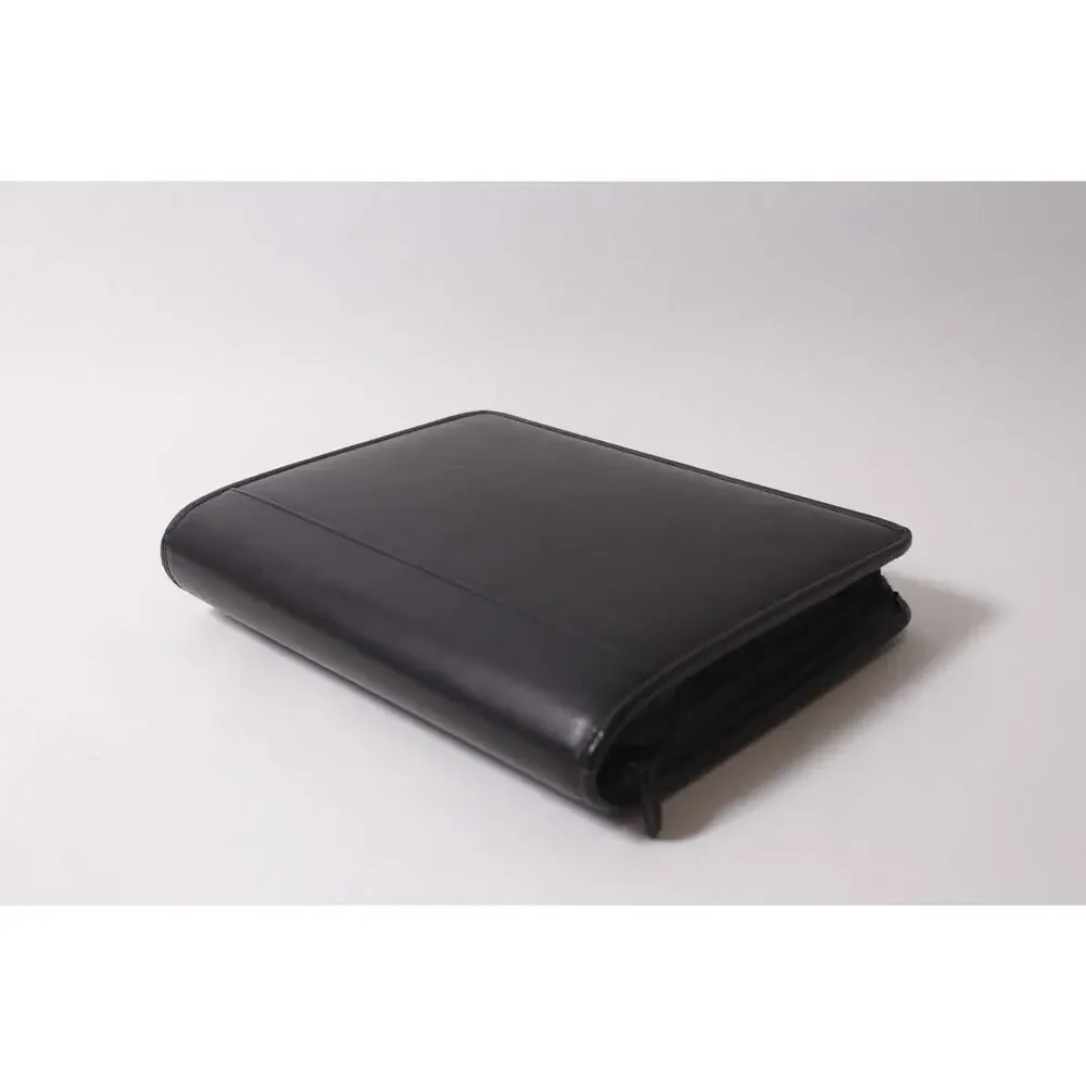 Franklin Black Leather 7-ring 90s Day Binder Planner Notebook ~ 260209-WH 964
